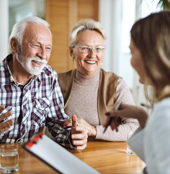 Couple discussing finances