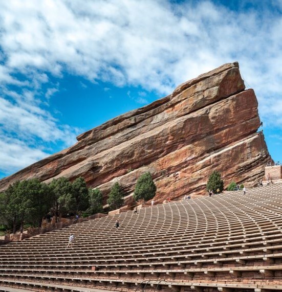 Red Rocks Amphitheatre mostly empty during the day